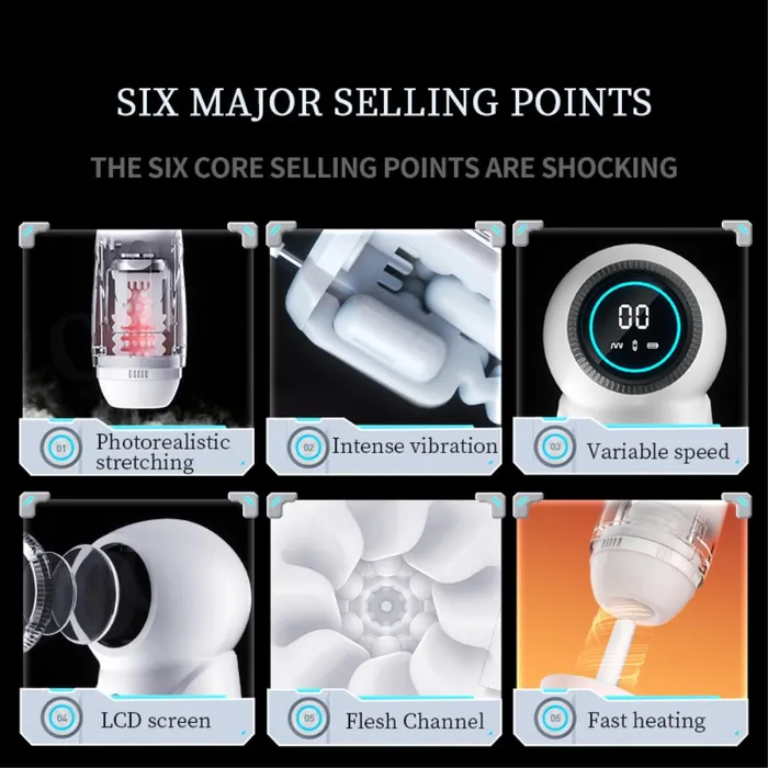 LCD Telescopic Rotation Male Masturbator Vagina Masturbation Equipment soniker Male Sex Toys LCD Telescopic Rotation Male Masturbator Vagina Masturbation Equipment soniker Male Sex Toys