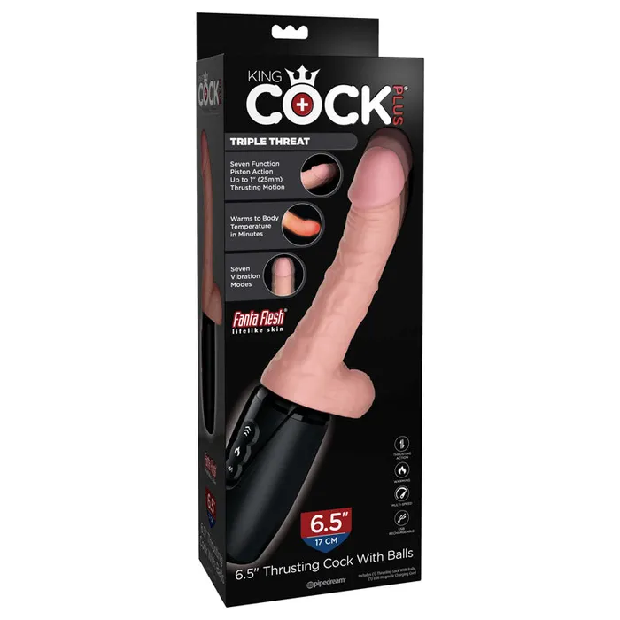 Pipedream King Cock Plus 65 Thrusting Cock with Balls 165 cm Thrusting Dong Dildos Pipedream King Cock Plus 65 Thrusting Cock with Balls 165 cm Thrusting Dong Dildos