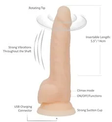 BMS Enterprises Dildos Naked Addiction Rotating Vibrating Dong