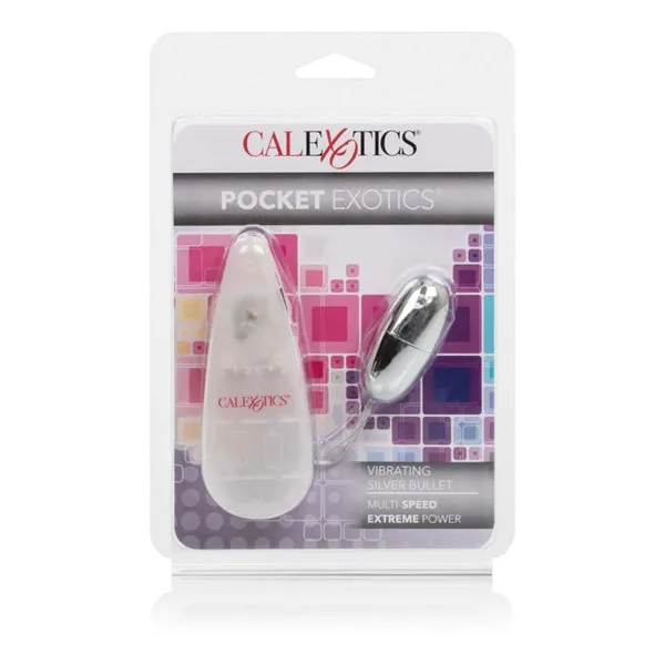 California Exotic Novelties Female Sex Toys Pocket Exotic Bullet Silver