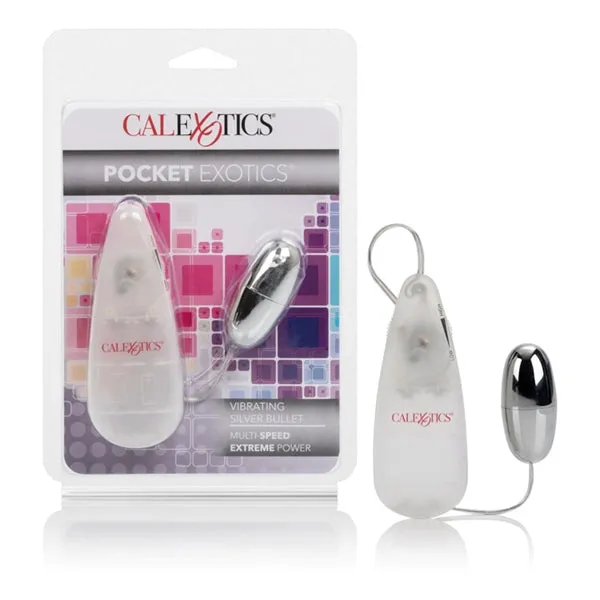 California Exotic Novelties Female Sex Toys Pocket Exotic Bullet Silver