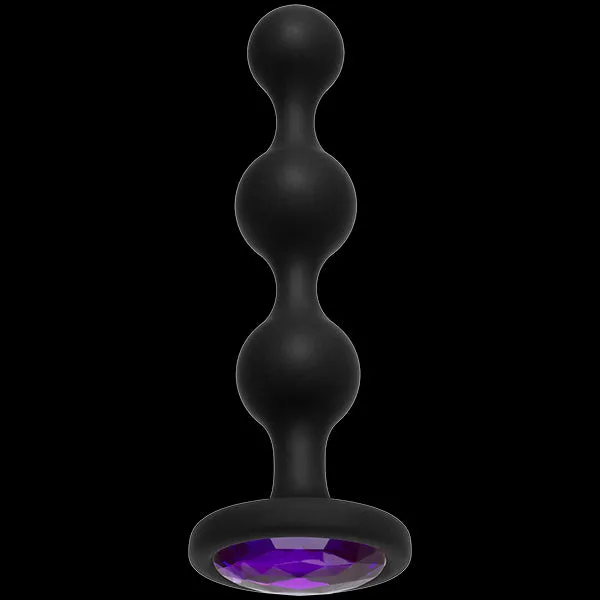 Doc Johnson Novelties Anal Booty Bling Jeweled Wearable Silicone Beads Purple