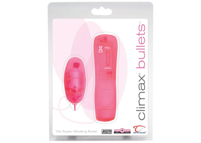 Female Sex Toys Topco Climax Bullet 10x Super Vibrating Bullet Pink