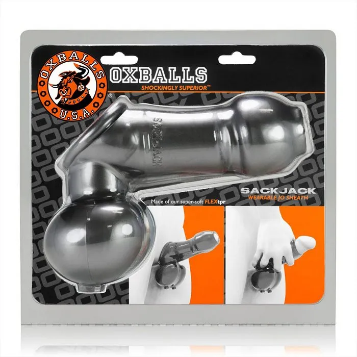 OXBALLS Vibrators Sackjack Wearable Jackoff Sheath Steel