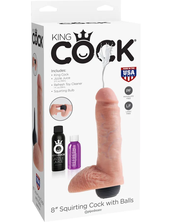 Pipedream Products Dildos King Cock 8 Squirting Flesh 