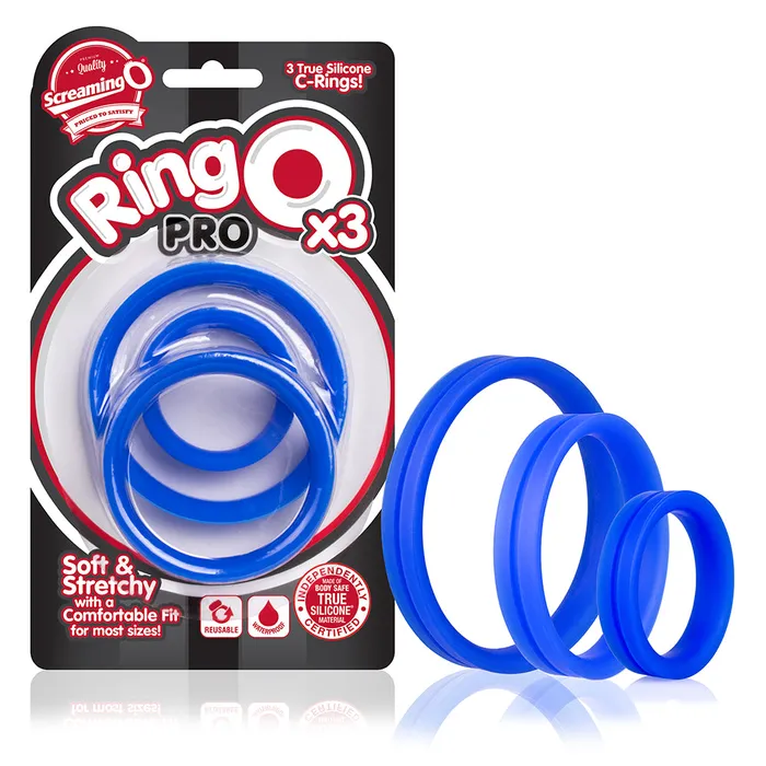 Screaming O Male Sex Toys Screaming O Ring O Pro X 3 Blue