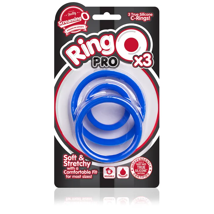 Screaming O Male Sex Toys Screaming O Ring O Pro X 3 Blue