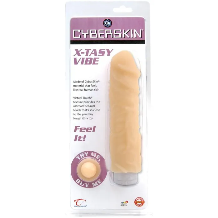 Topco Female Sex Toys Cyberskin XTasy Vibrator Light