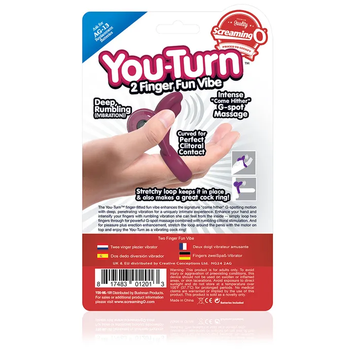 You Turn Merlot Finger Vibrator Screaming O Female Sex Toys