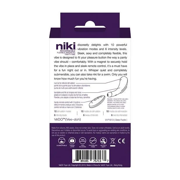 VeDo Niki Wearable Magnetic Panty Vibrator Female Sex Toys