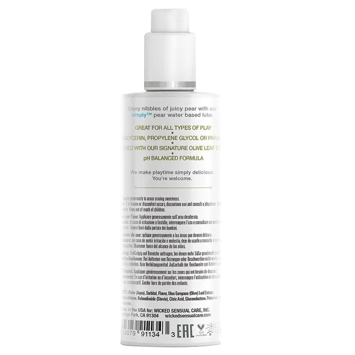 Wicked Sensual Care Wicked Simply Pear Flavored Lube Vibrators