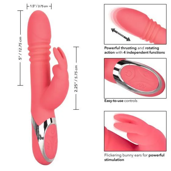Enchanted Exciter Thrusting Rabbit Vibrator California Exotics Female Sex Toys
