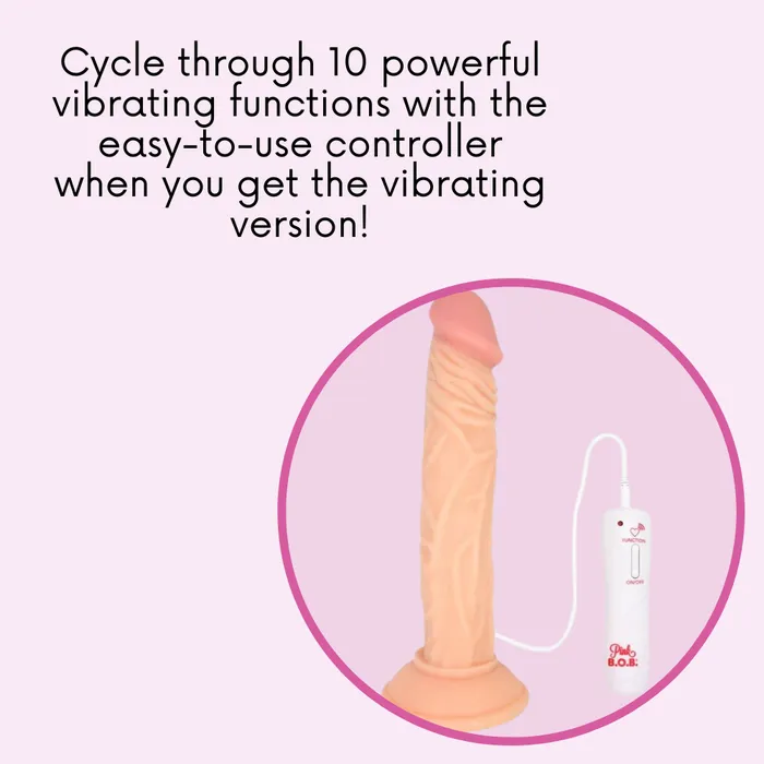 Pink BOB Mr Real Skin BestSelling 1 85 Inch Vibrating SuctionCup Dildo Dildos