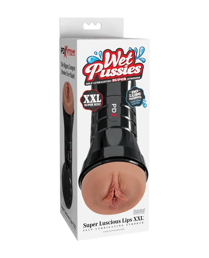 PIpedream Male Sex Toys PDX Extreme Wet Pussies Super Luscious Lips XXL Stroker PIpedream Male Sex Toys PDX Extreme Wet Pussies Super Luscious Lips XXL Stroker