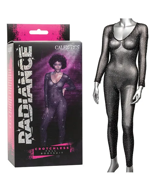 Radiance Crotchless Full Body Suit Black Os CalExotics Anal