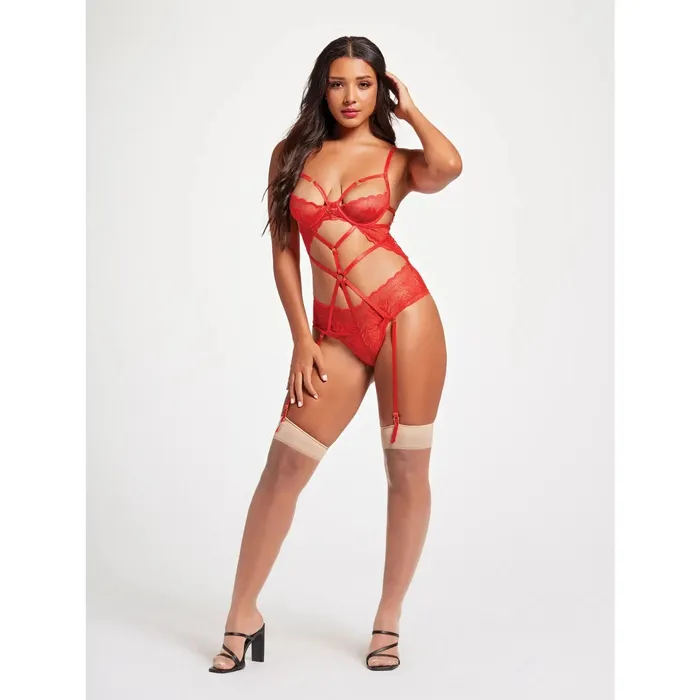 Sheer Mesh Lace Demi Cup Teddy Seven Til Midnight Hosiery