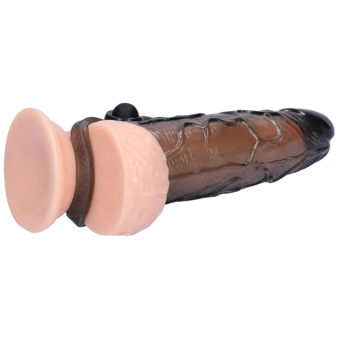 TooTimidcom Vibrating Realistic Rabbit Penis Extender Gain 1 Inch of Length Anal
