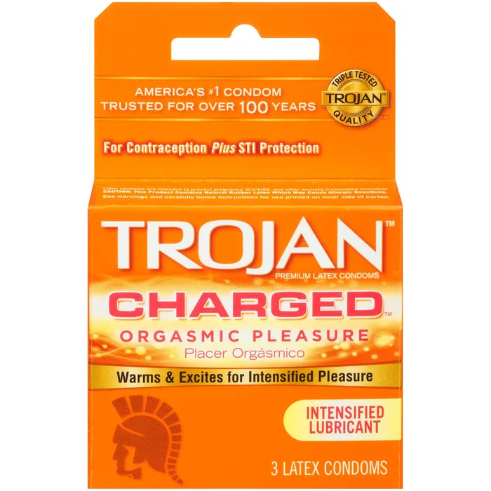 Vibrators Trojan Trojan Intensified Charged Orgasmic Pleasure Lubricated Condoms 3 Pack Vibrators Trojan Trojan Intensified Charged Orgasmic Pleasure Lubricated Condoms 3 Pack