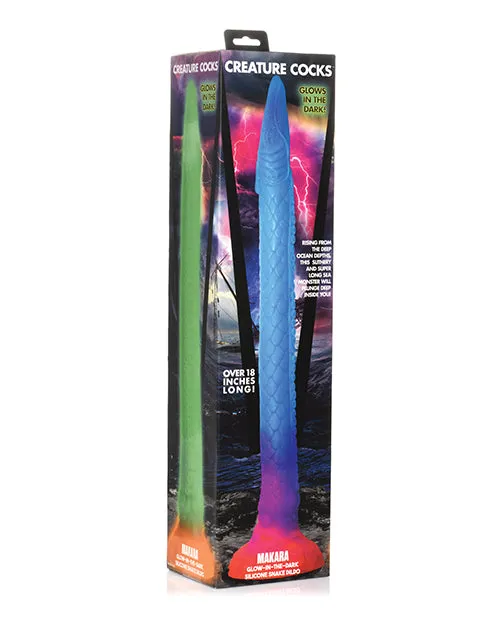 XR Brands Creature Cocks Makara Silicone Snake Dildo Glow In The Dark Dildos XR Brands Creature Cocks Makara Silicone Snake Dildo Glow In The Dark Dildos