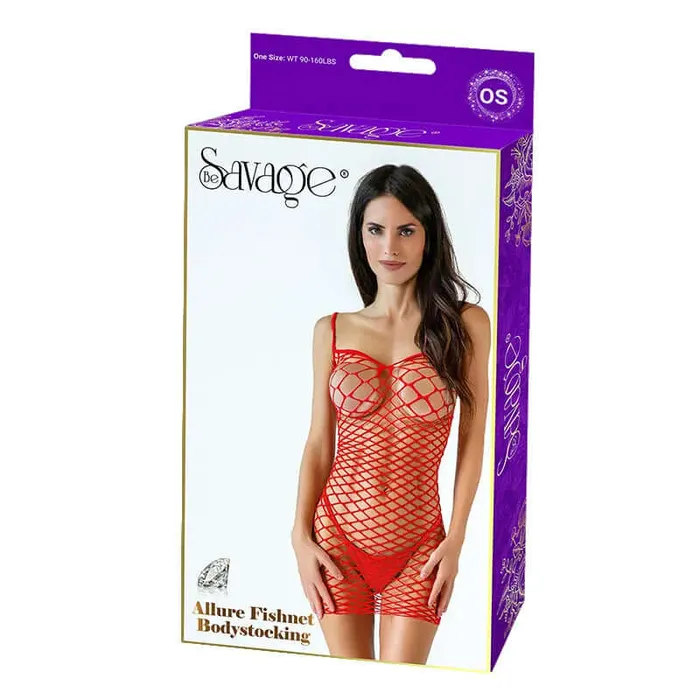 Allure Fishnet Bodystocking Lingerie Red Savage Lingerie Vibrators Allure Fishnet Bodystocking Lingerie Red Savage Lingerie Vibrators