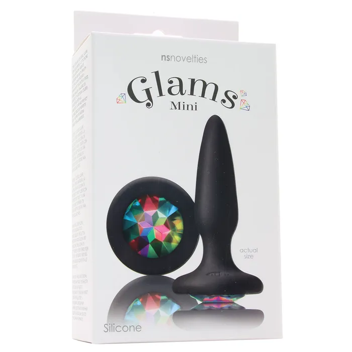 Anal ns novelties Glams Mini Rainbow Gem Silicone Butt Plug Anal ns novelties Glams Mini Rainbow Gem Silicone Butt Plug