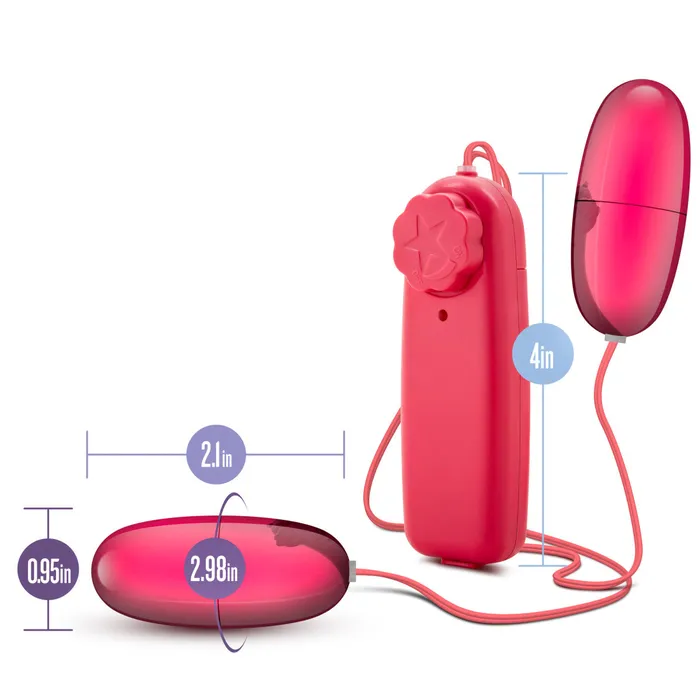 B Yours By Blush Double Pop Egg Cerise 2Inch Vibrating Egg Blush Vibrators