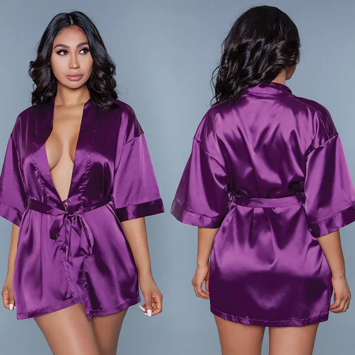 BeWicked Satin RobePurple XLarge BeWicked Vibrators