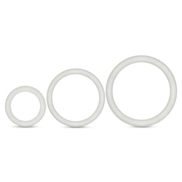 Blush Novelties Anal PERFORMANCE VS4 PURE PREMIUM SILICONE COCKRING SET WHITE Blush Novelties Anal PERFORMANCE VS4 PURE PREMIUM SILICONE COCKRING SET WHITE