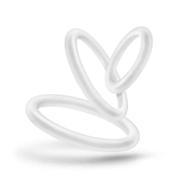 Blush Novelties Anal PERFORMANCE VS4 PURE PREMIUM SILICONE COCKRING SET WHITE