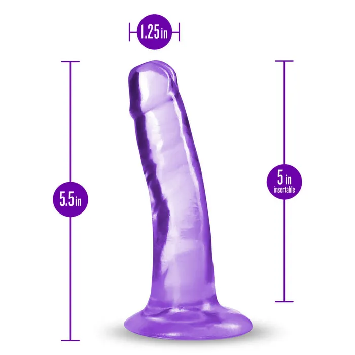Blush Novelties Dildos Blush B Yours Plus Hard N Happy Dildo Ultra Soft with Suction Cup Purple