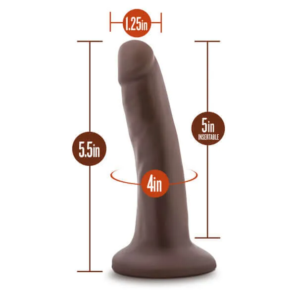 Blush Novelties Dildos Dr Skin 55 inches Suction Cup Chocolate Brown Dildo