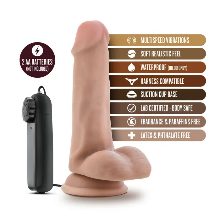 Blush Novelties Dildos Dr Skin Dr Rob 6 inches Cock Vanilla Vibrating Dildo