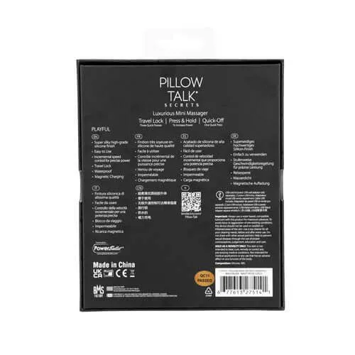 BMS Enterprises Vibrators Pillow Talk Secrets Playful Massager Navy