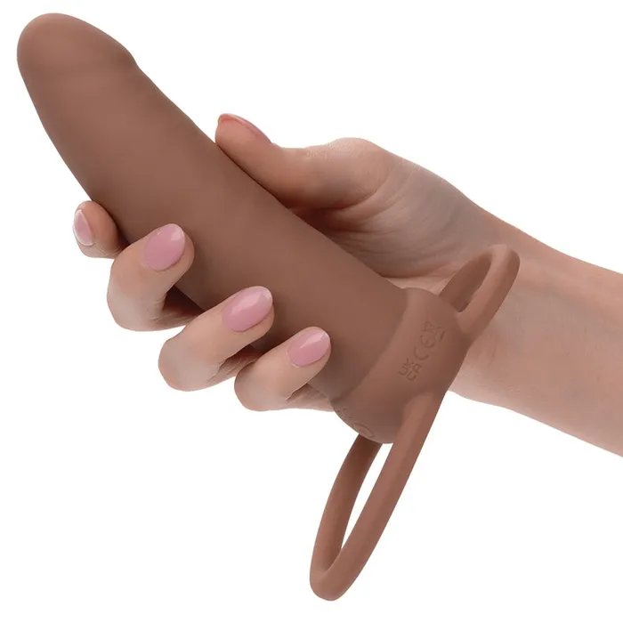 CAL EXOTICS Female Sex Toys Performance Maxx Rechargeable Thick Dual PenetratorBrown