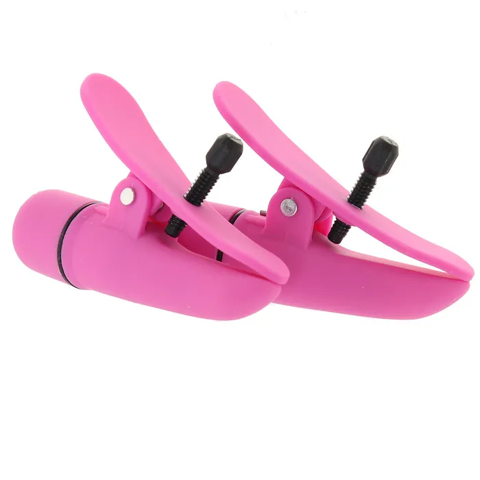 CalExotics Vibrators Nipplettes Vibrating Nipple Clamps in Pink CalExotics Vibrators Nipplettes Vibrating Nipple Clamps in Pink