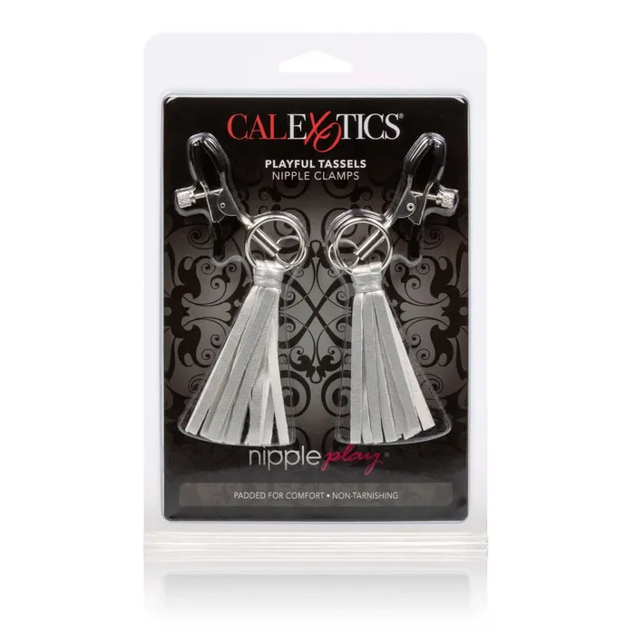 California Exotic Novelties NIPPLE PLAY PLAYFUL TASSELS NIPPLE CLAMPS SILVER Couples