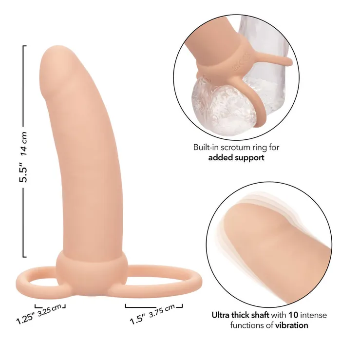 California Exotic Novelties Performance Maxx Rechargeable Thick Dual Penetrator Ivory Amplify Your Double Pleasure Experience Female Sex Toys
