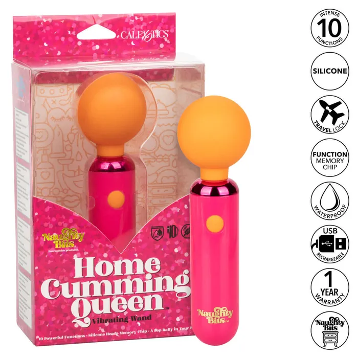 California Exotic Novelties Vibrators Naughty Bits Home Cumming Queen Vibrating Wand