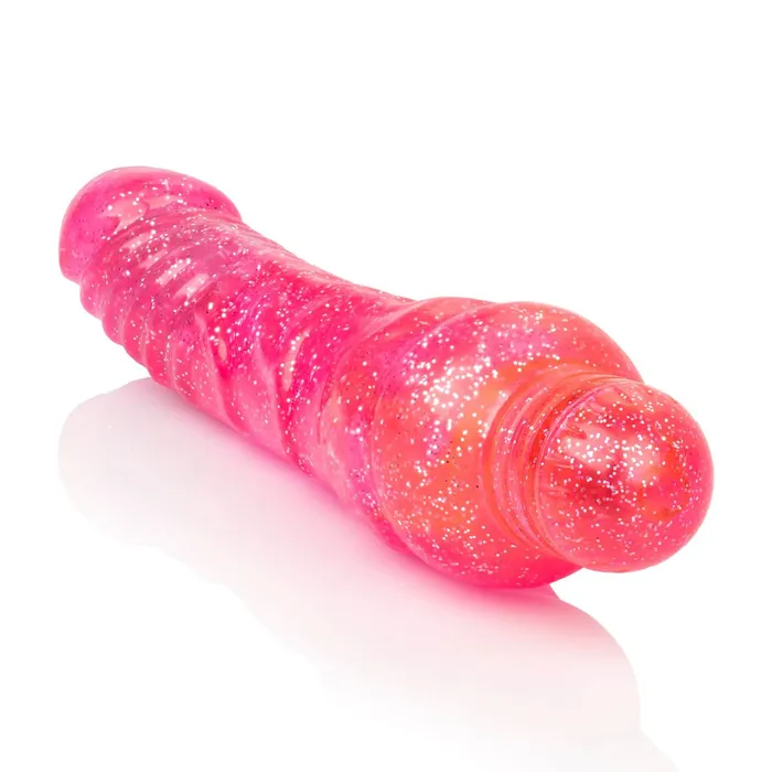 California Exotic Novelties Vibrators Sparkle Glitter Jack Pink Vibrating Dildo from Cal Exotic Novelties