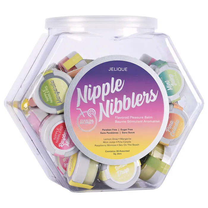 Couples Jelique Cocktail Nipple Nibblers Assorted Tub of 36 JELIQUE