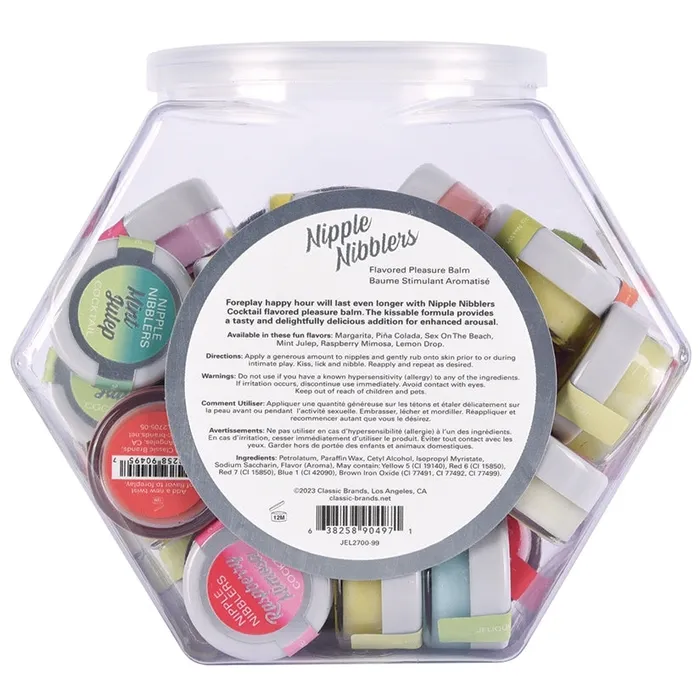 Couples Jelique Cocktail Nipple Nibblers Assorted Tub of 36 JELIQUE