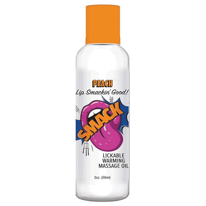 Couples Smack Warming Massage OilPeach 2oz LITTLE GENIE
