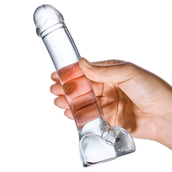 Dildos Electric Novelties Glas 7 Realistic Curved Glass GSpot Dildo Dildos Electric Novelties Glas 7 Realistic Curved Glass GSpot Dildo