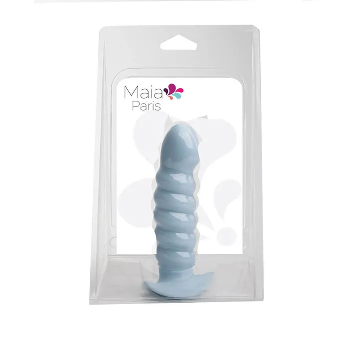 Dildos Maia Toys Paris 6 Inches Silicone Ribbed Dong Blue