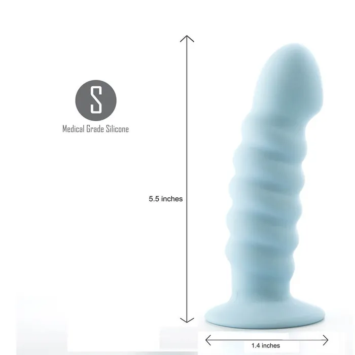 Dildos Maia Toys Paris 6 Inches Silicone Ribbed Dong Blue