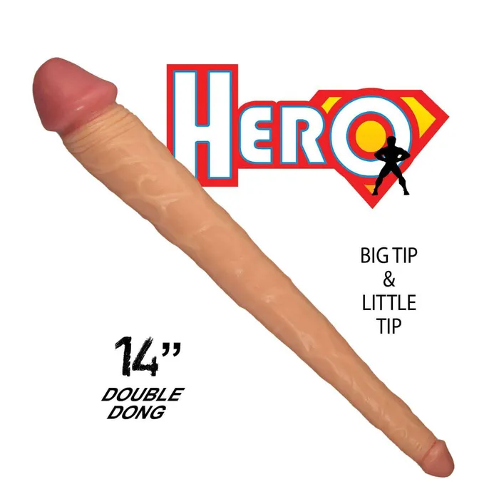 Dildos Nasstoys Nasstoys Hero 14inch Double Dong DualEnded Realism for Enhanced Play