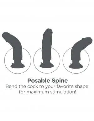 Dildos Pipedream Products King Cock 8 inches Dildo Beige Vibrating Real Deal
