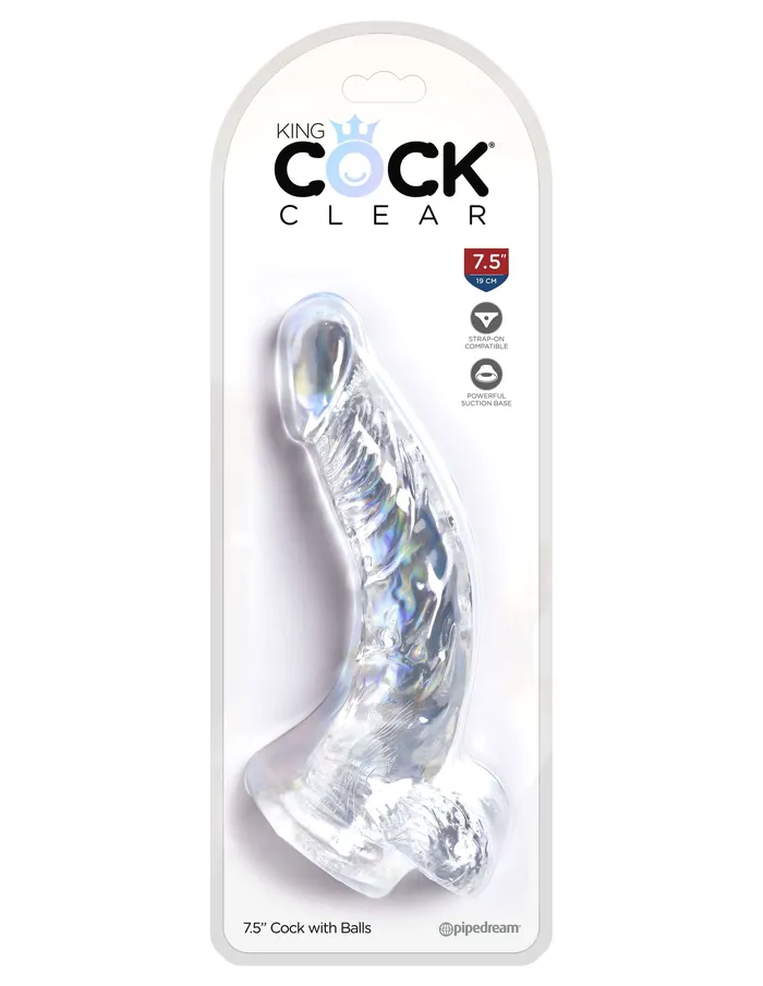 Dildos Pipedream Products King Cock Clear 75Inch Realistic Dildo with Balls Lifelike Pleasure in Crystal Clear Dildos Pipedream Products King Cock Clear 75Inch Realistic Dildo with Balls Lifelike Pleasure in Crystal Clear