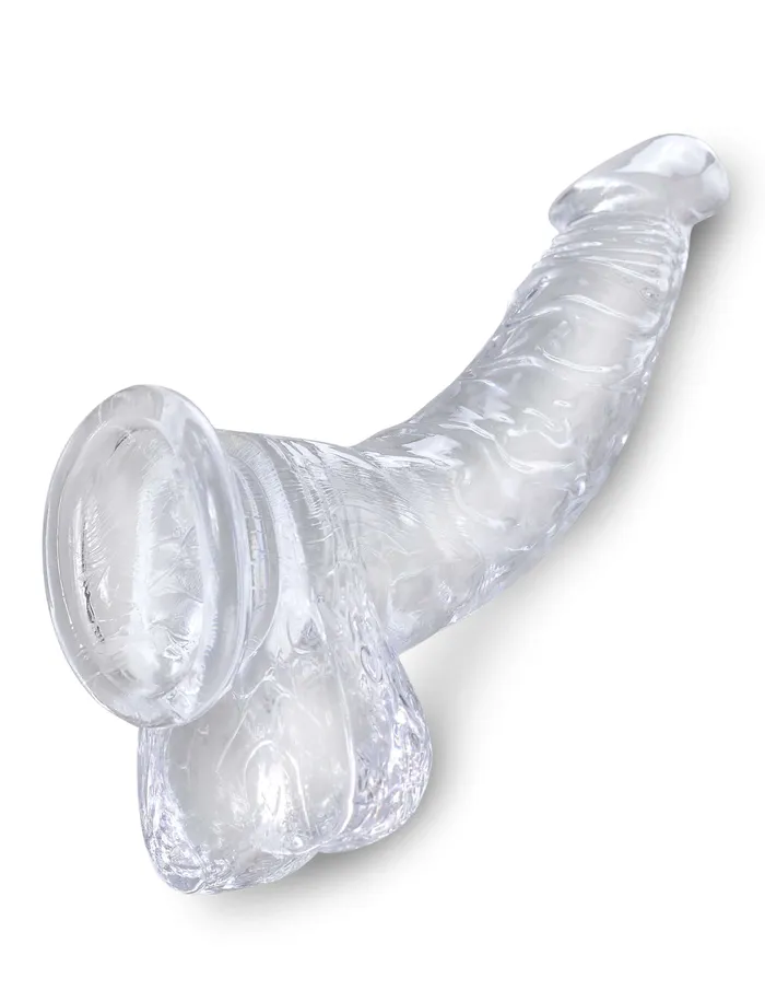 Dildos Pipedream Products King Cock Clear 75Inch Realistic Dildo with Balls Lifelike Pleasure in Crystal Clear
