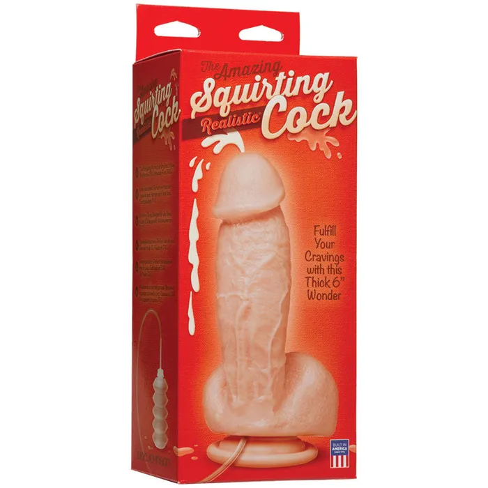 DOC JOHNSON Dildos Squirting Realistic Cock Vanilla 6